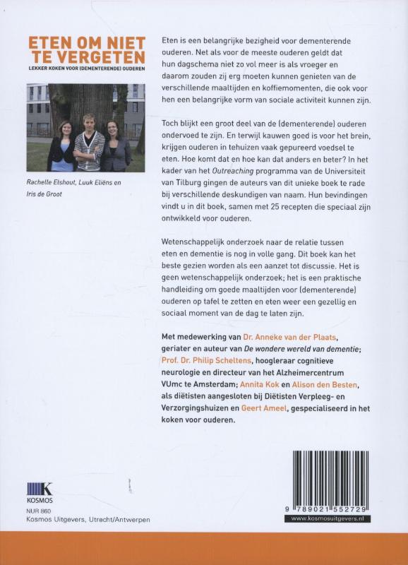 Achterkant van Eten om niet te vergeten