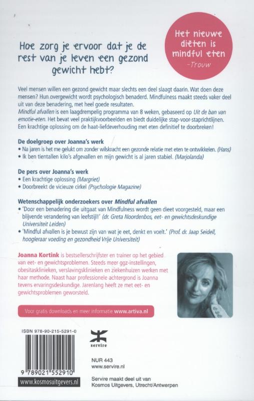 Achterkant van Mindful afvallen