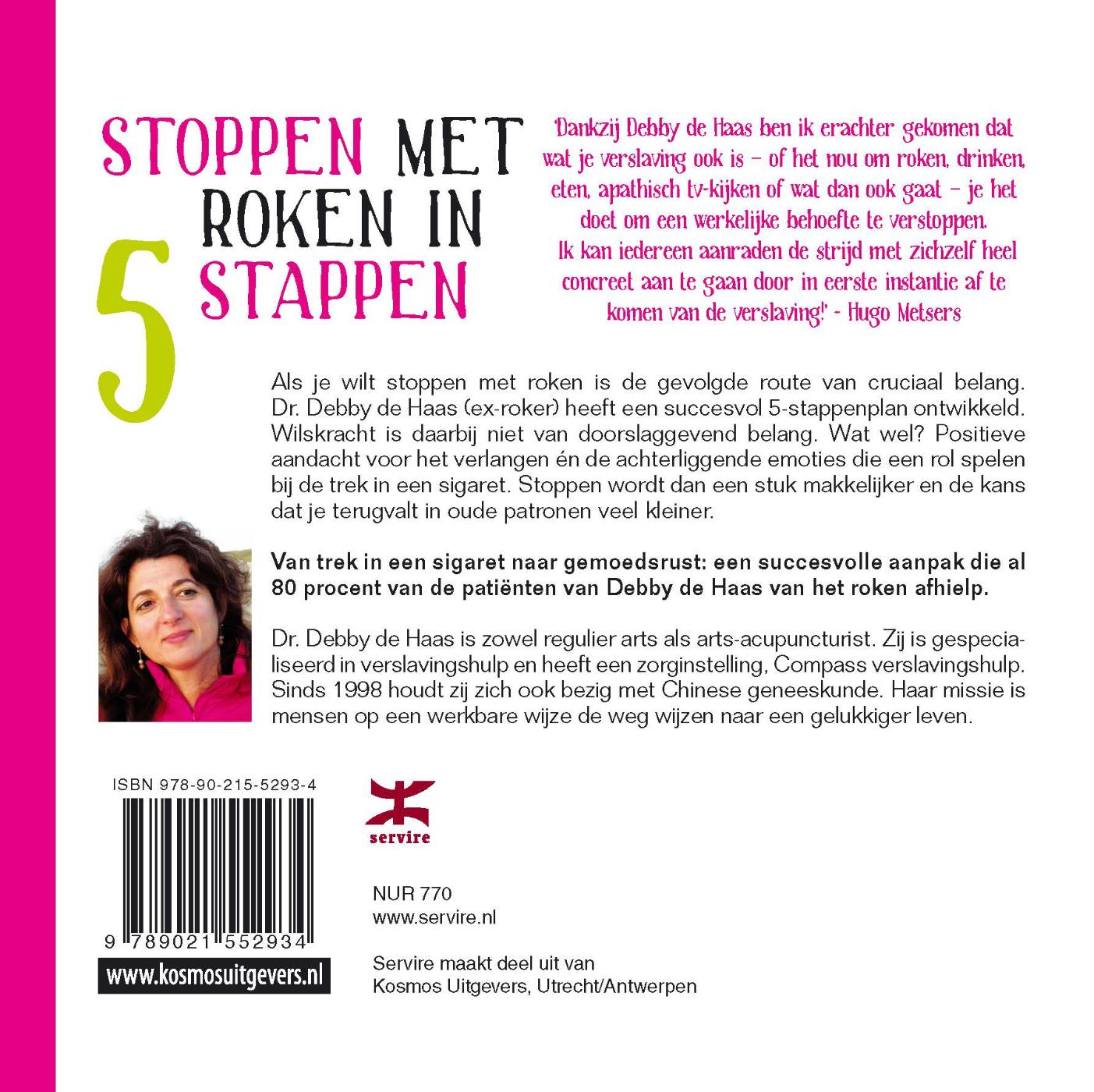 Achterkant van Stoppen met roken in 5 stappen