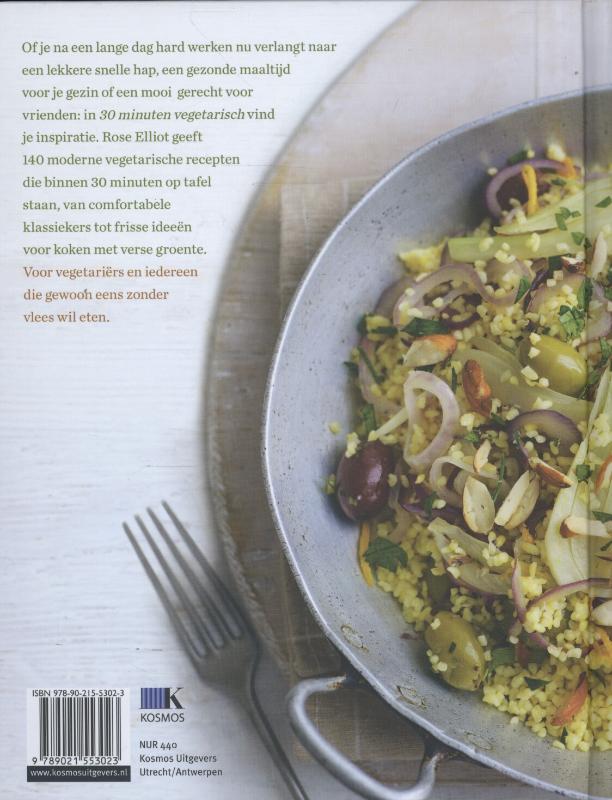 Achterkant van 30 minuten vegetarisch