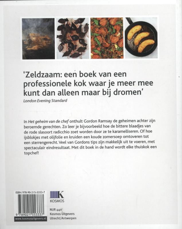 Achterkant van Het geheim van de chef