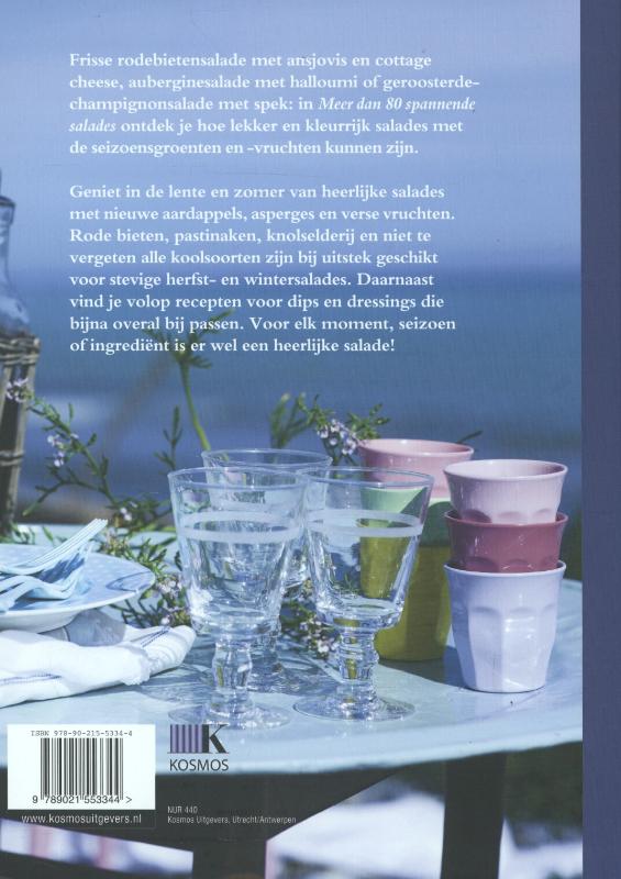 Achterkant van Meer dan 80 spannende salades