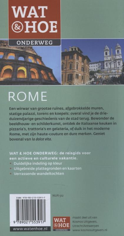Achterkant van Wat & Hoe Onderweg Rome
