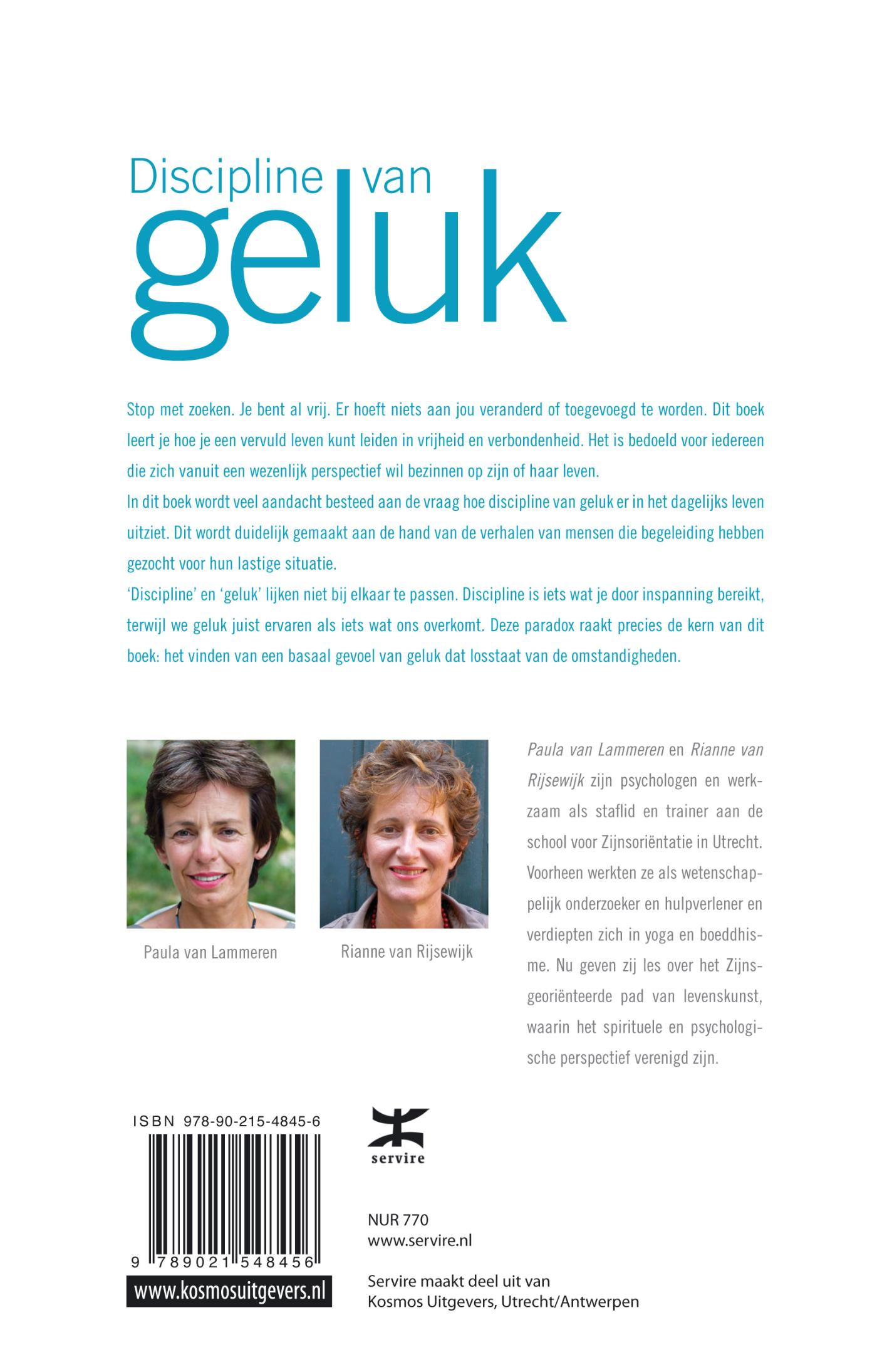 Achterkant van Discipline van geluk