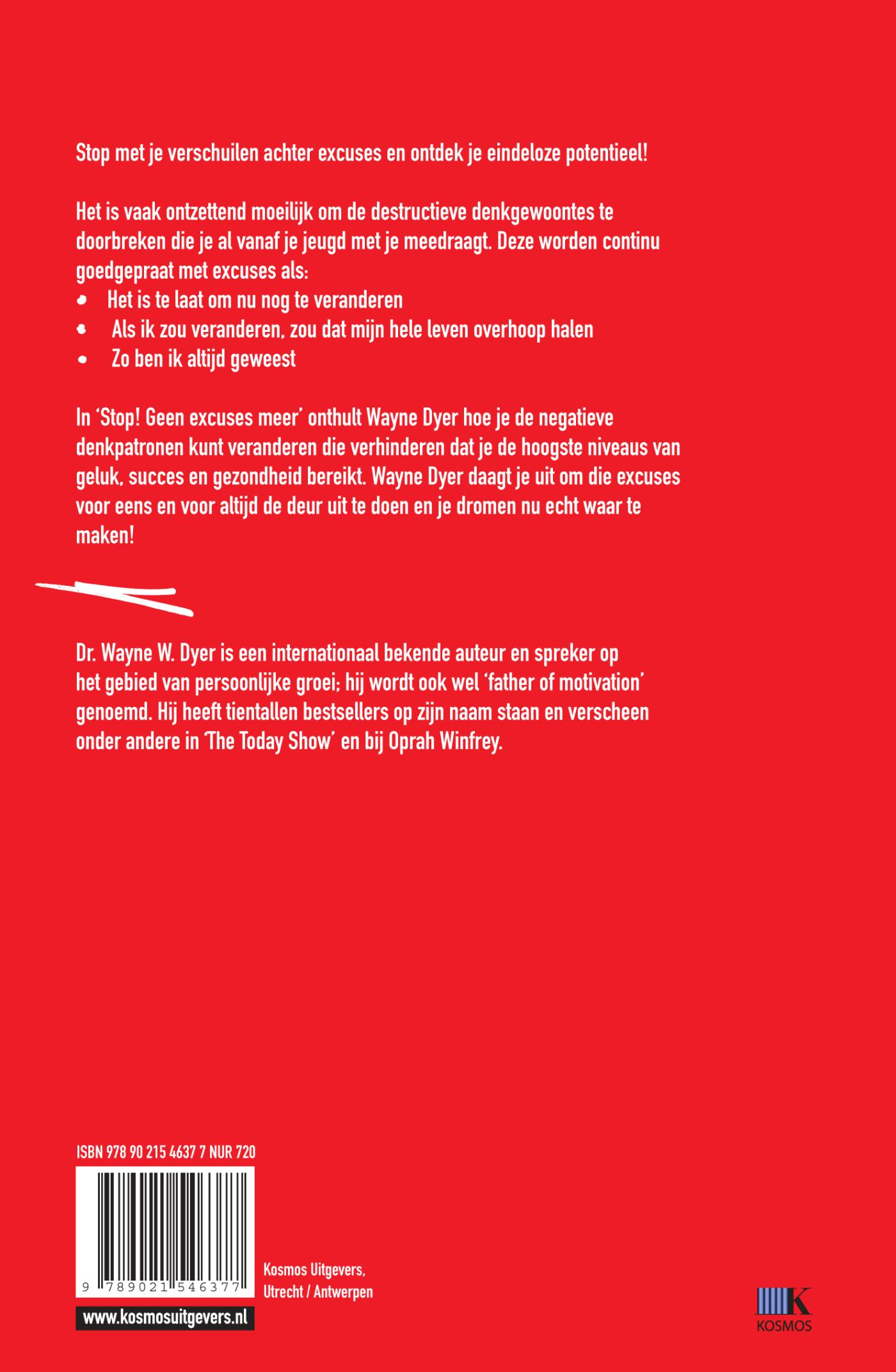 Achterkant van Stop! Geen excuses meer
