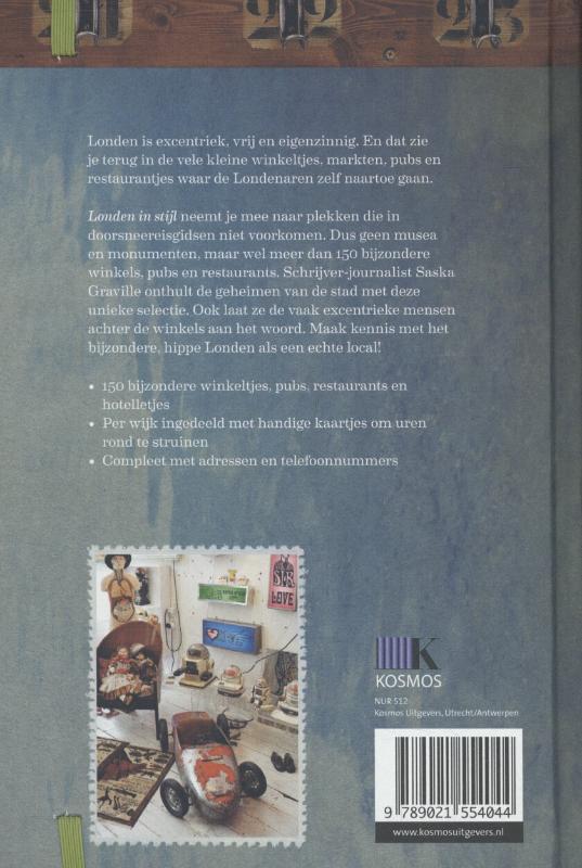 Achterkant van Londen in stijl