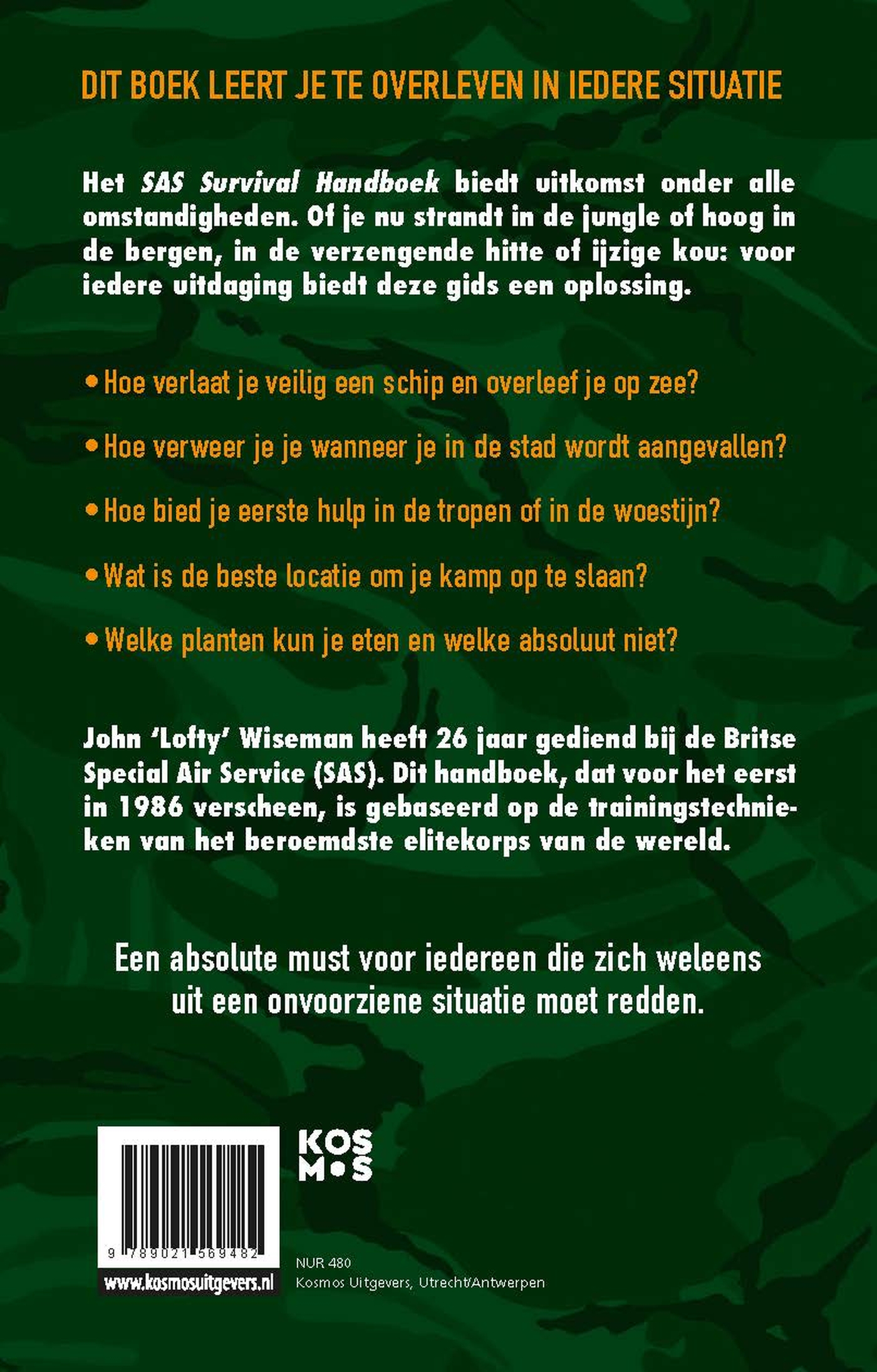Achterkant van Het SAS survival handboek