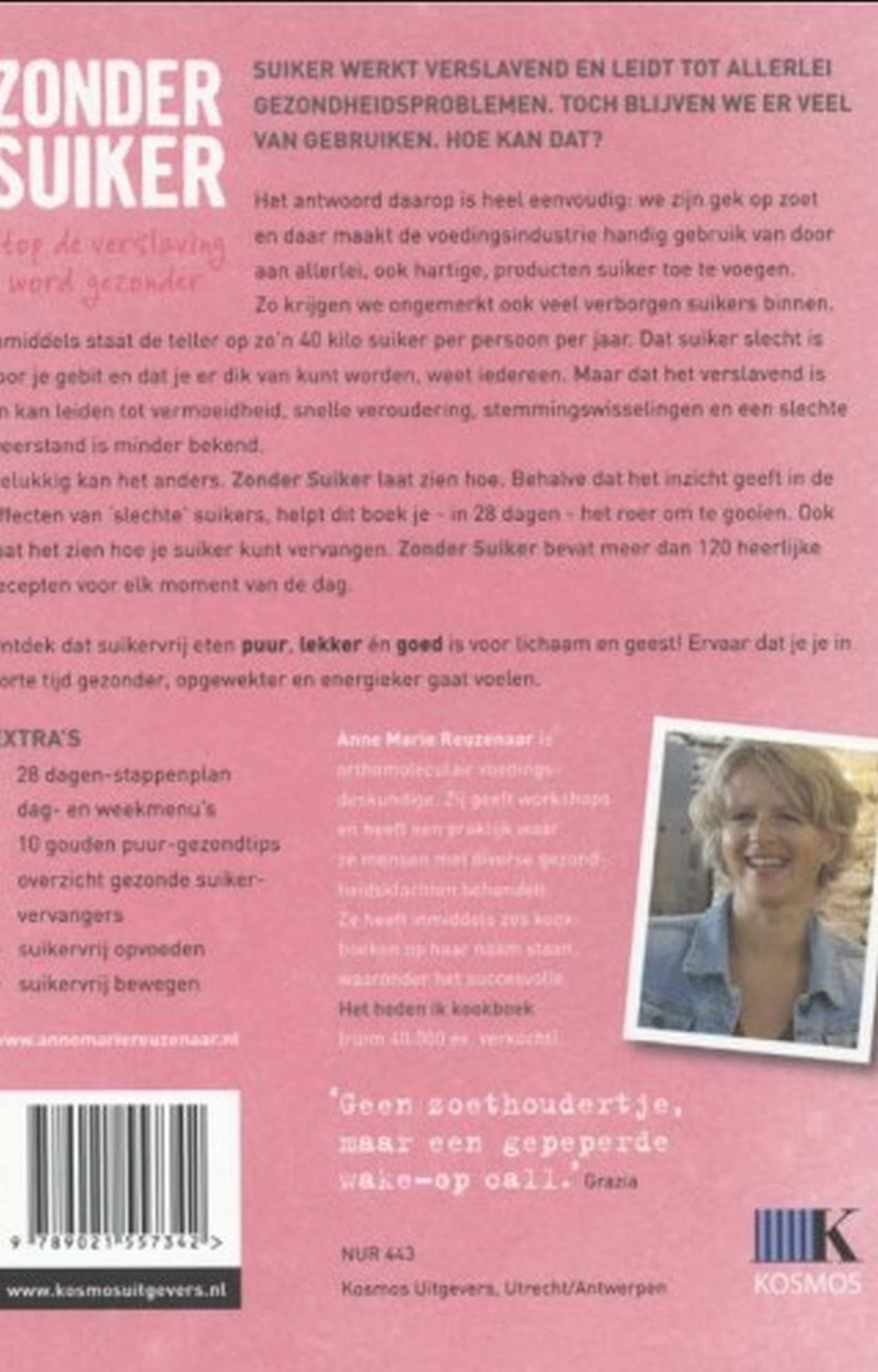 Achterkant van Zonder suiker