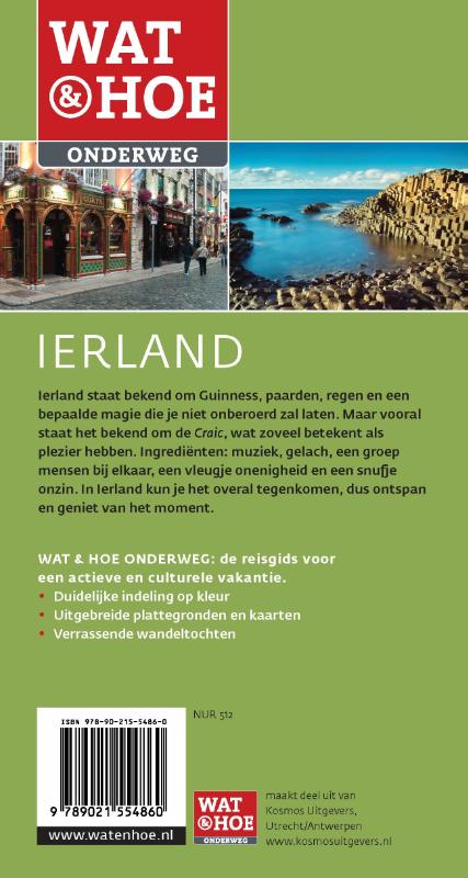Achterkant van Wat & Hoe Onderweg Ierland