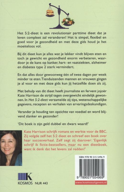Achterkant van Het 5:2 dieet