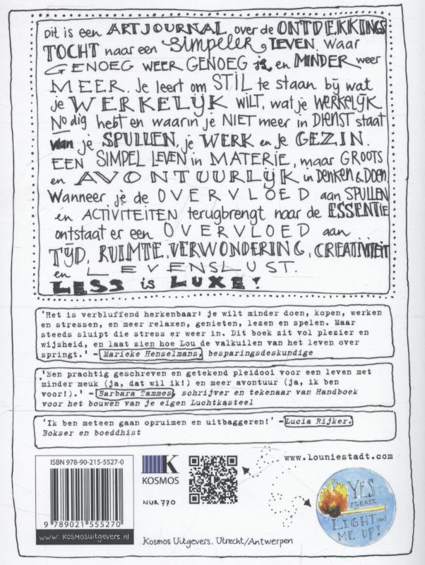 Achterkant van Less is luxe