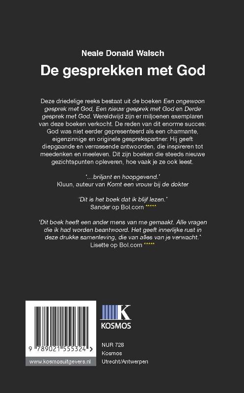 Achterkant van De gesprekken met God