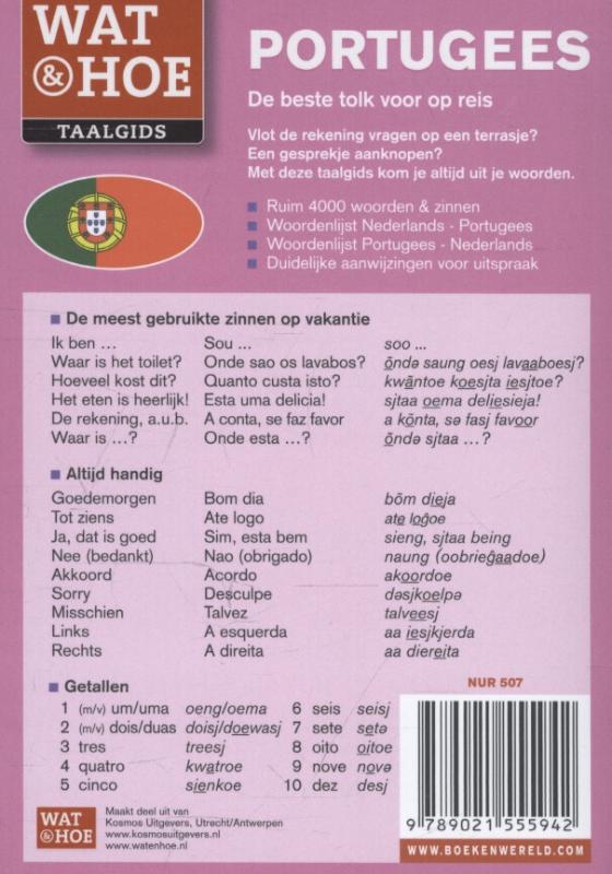 Achterkant van Portugees