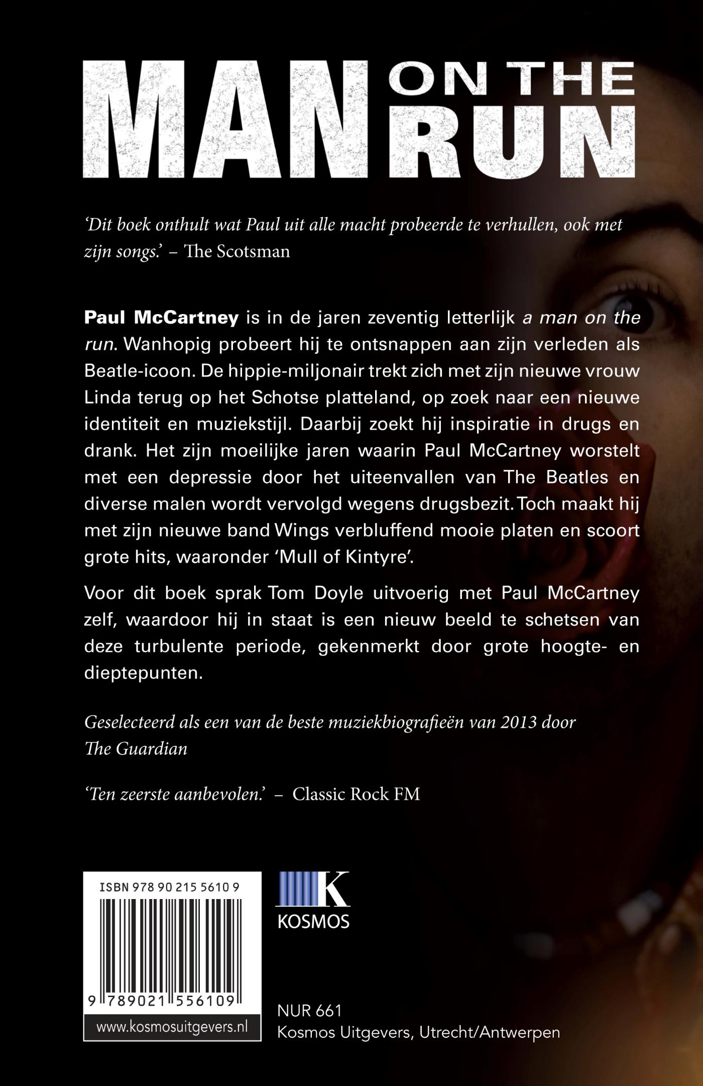 Achterkant van Man on the run
