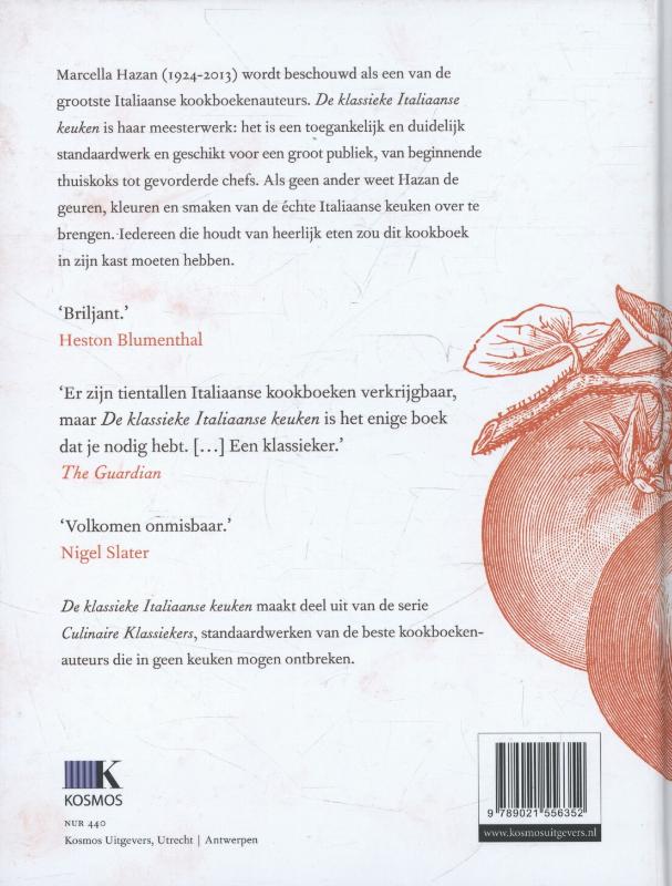 Achterkant van De Klassieke Italiaanse keuken