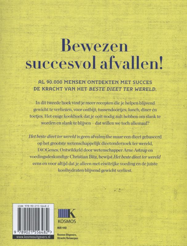 Achterkant van Het beste dieet ter wereld kookboek