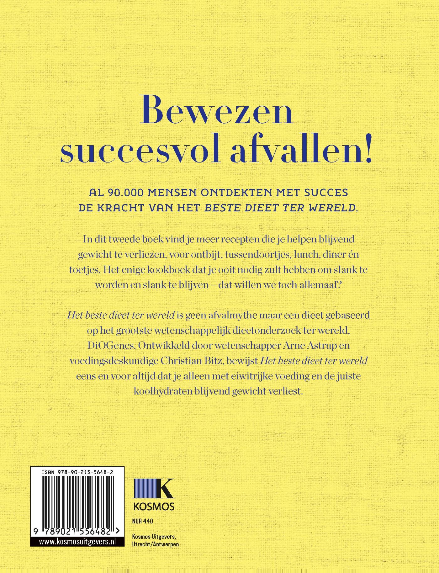 Achterkant van Het beste dieet ter wereld kookboek