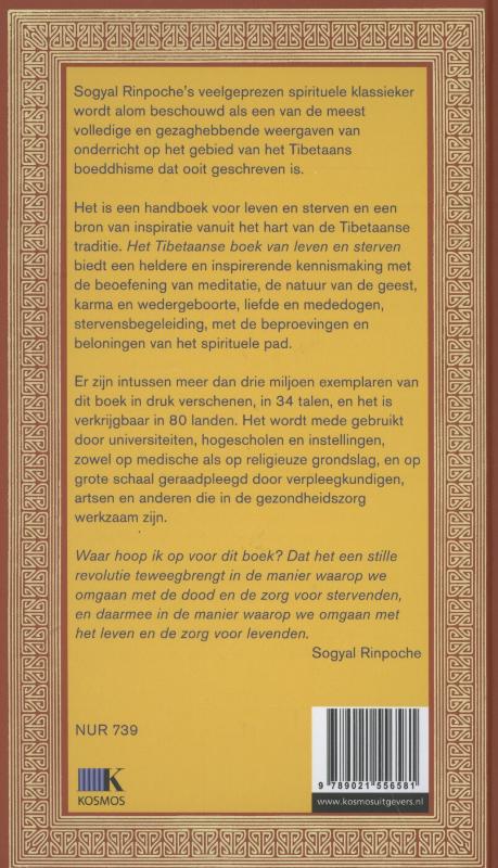 Achterkant van Het Tibetaanse boek van leven en sterven