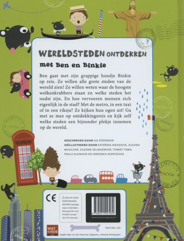 Achterkant van Wereldsteden ontdekken met Ben en Binkie