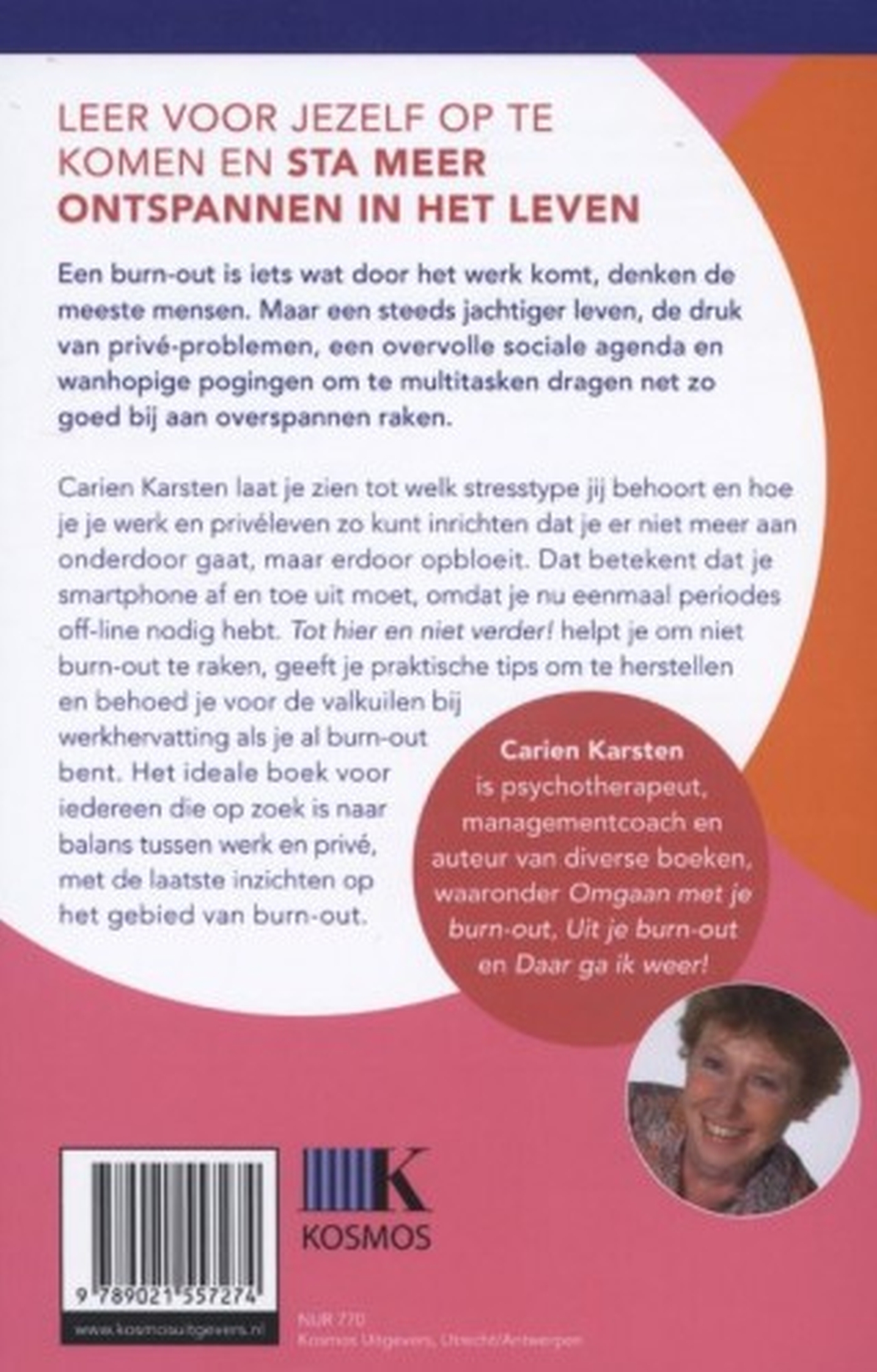 Achterkant van Tot hier en niet verder
