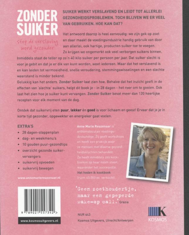 Achterkant van Zonder suiker