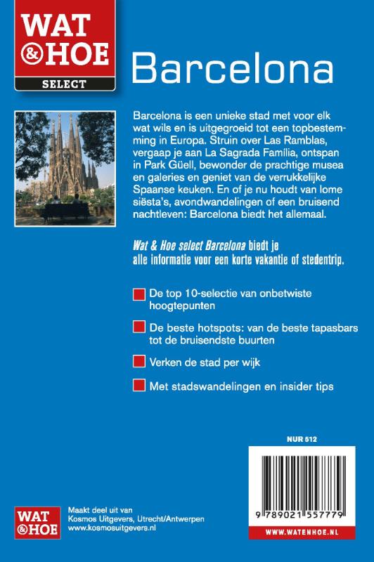 Achterkant van Wat & Hoe Onderweg Barcelona