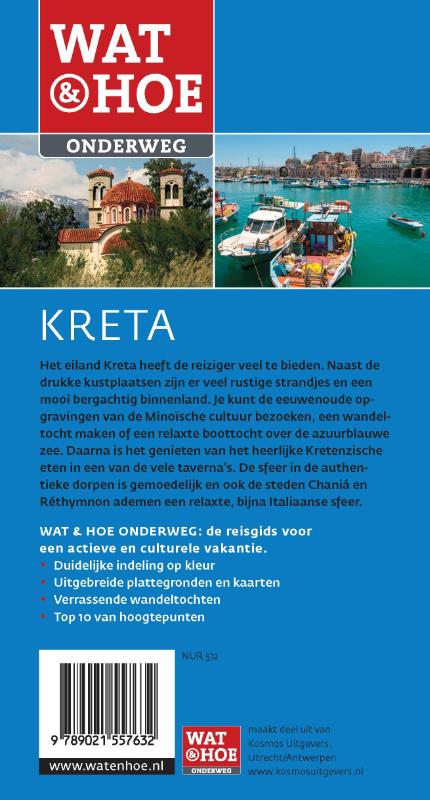Achterkant van Wat & Hoe Onderweg Kreta