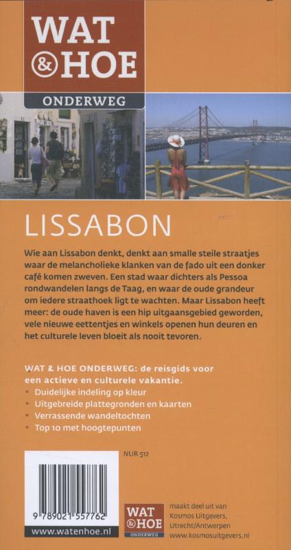Achterkant van Wat & Hoe Onderweg Lissabon