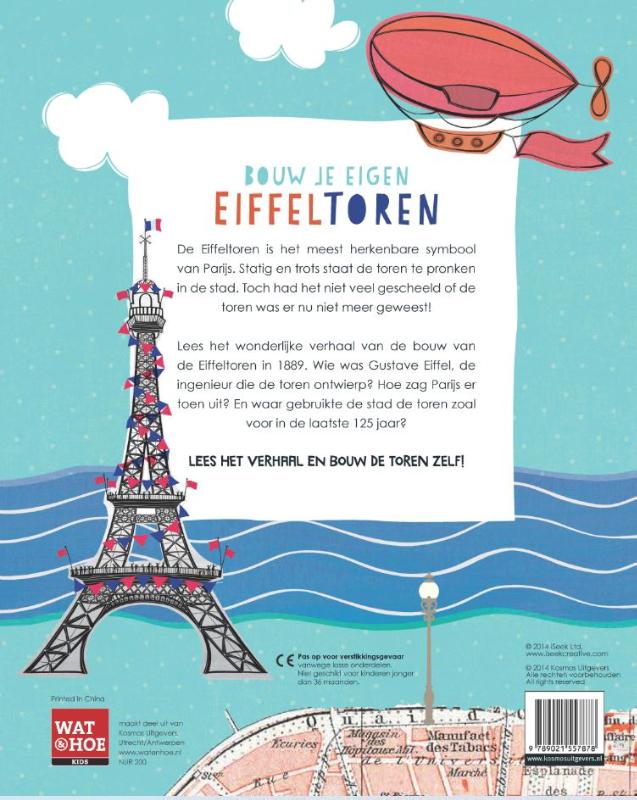 Achterkant van Bouw je eigen Eiffeltoren
