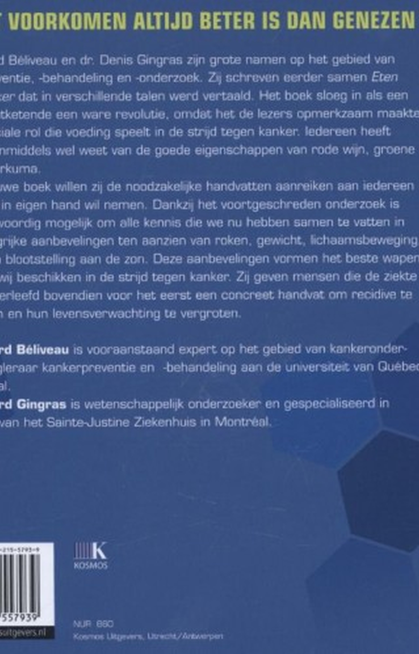 Achterkant van Het voorkomen van kanker
