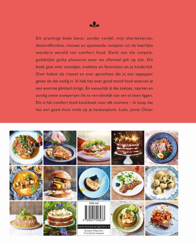 Achterkant van Jamie's comfort food