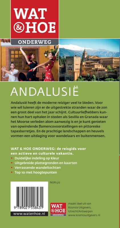 Achterkant van Wat & Hoe Onderweg Andalusië