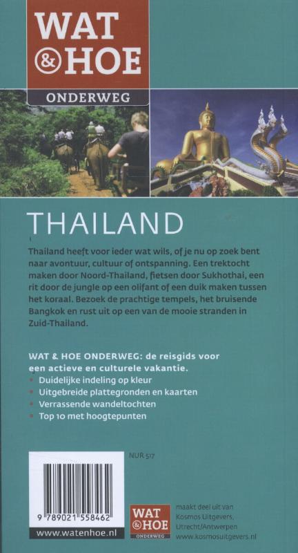 Achterkant van Wat & Hoe Onderweg Thailand