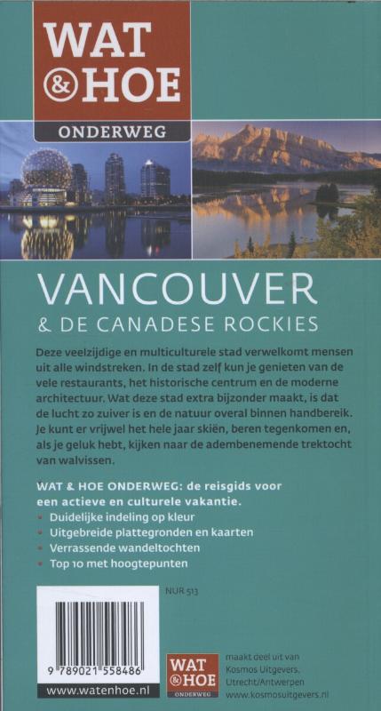 Achterkant van Vancouver en de Canadese rockies