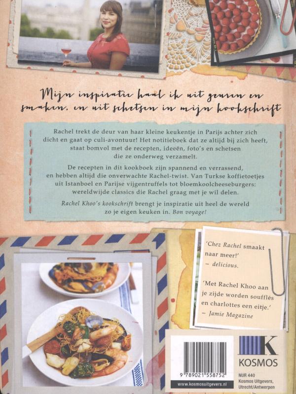 Achterkant van Rachel Khoo's kookschrift
