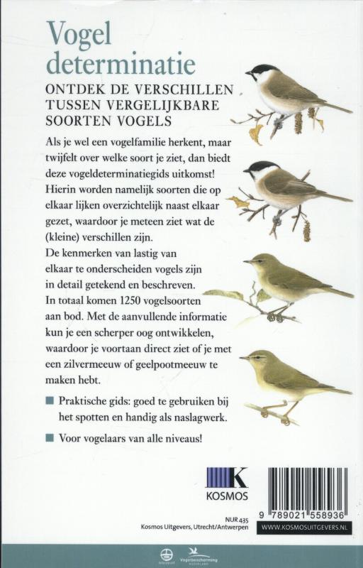 Achterkant van Vogeldeterminatie