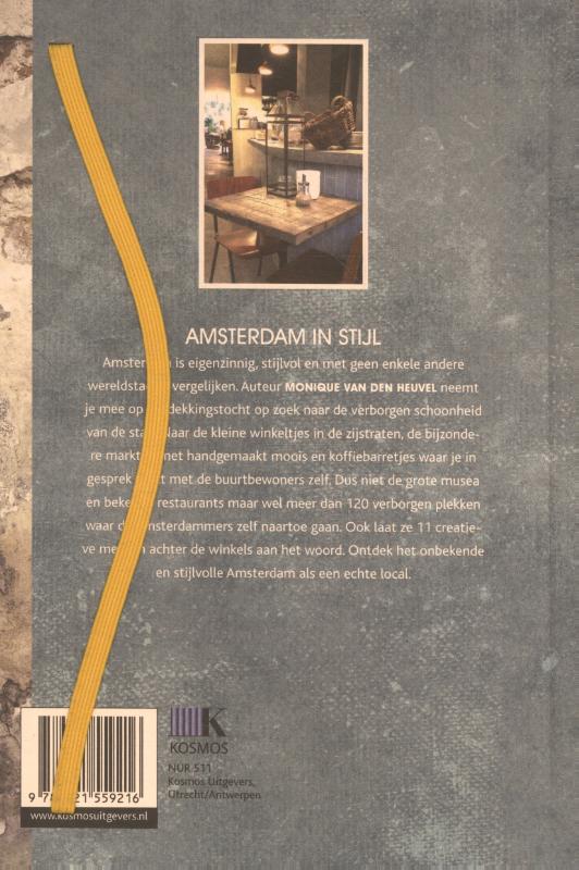 Achterkant van Amsterdam in stijl