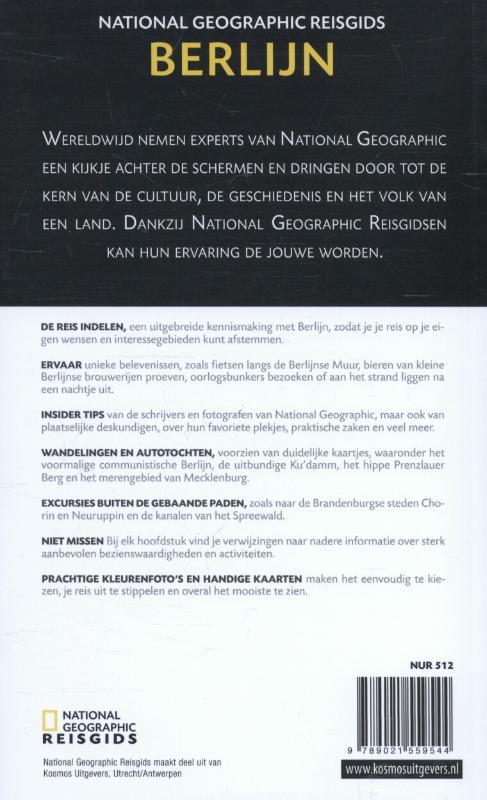 Achterkant van National Geographic reisgids Berlijn