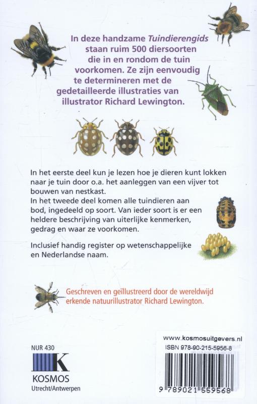 Achterkant van Tuindierengids