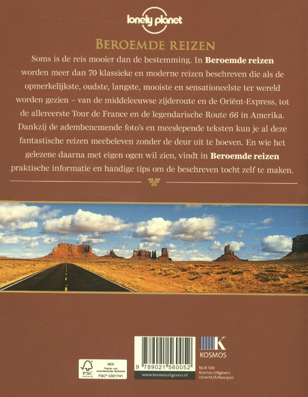 Achterkant van Beroemde reizen