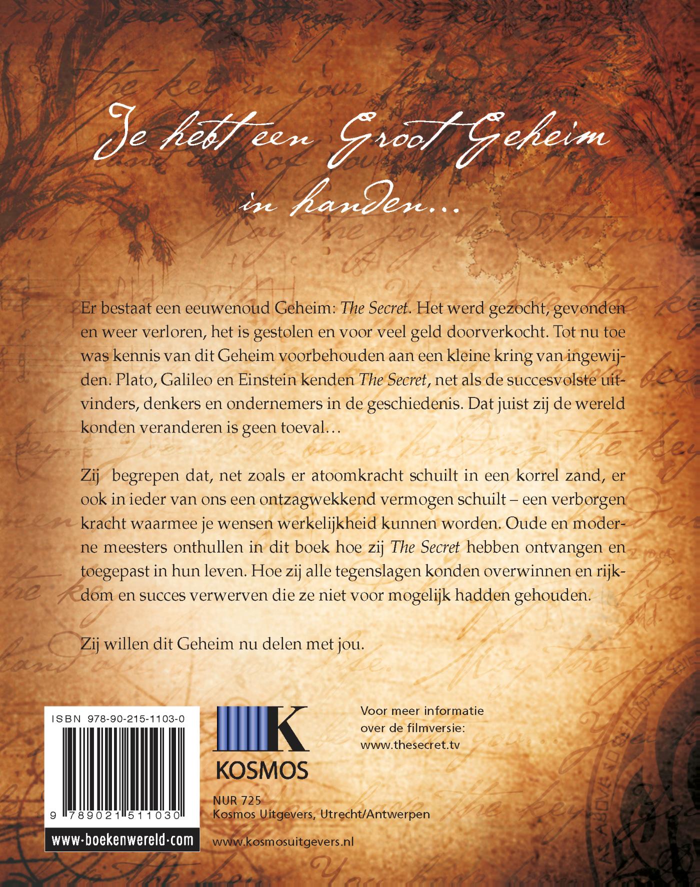 Achterkant van The secret