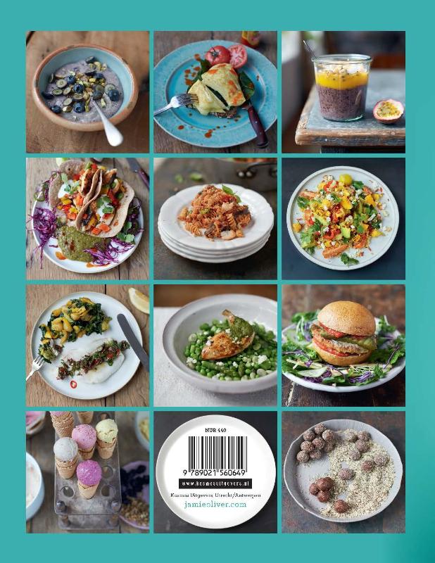 Achterkant van Jamie's super food voor elke dag