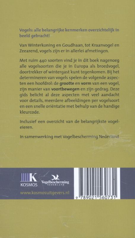 Achterkant van Kosmos Natuurgids Vogels