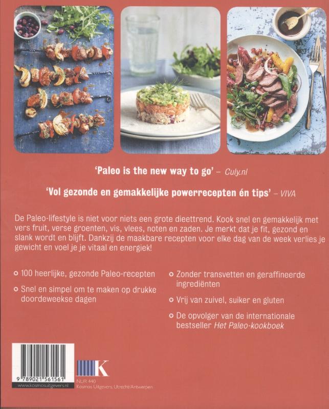 Achterkant van Het snelle paleo-kookboek