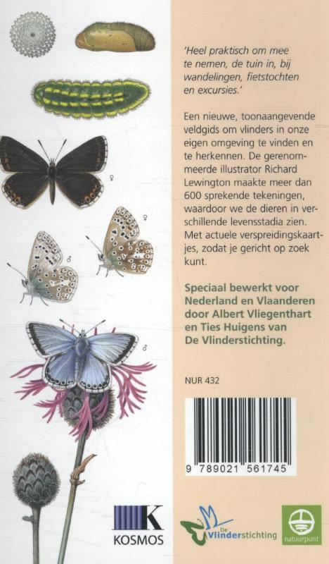Achterkant van Zakgids dagvlinders
