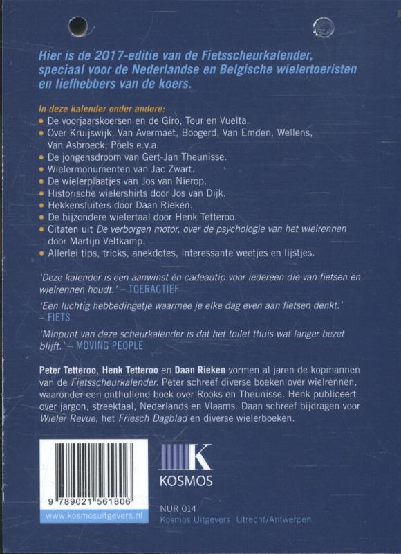 Achterkant van 2017
