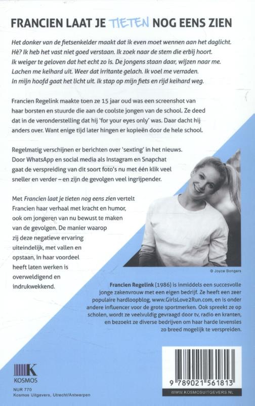 Achterkant van Francien laat je tieten nog eens zien