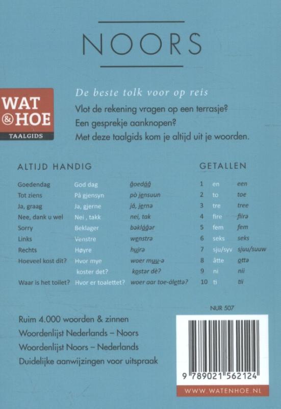 Achterkant van Noors