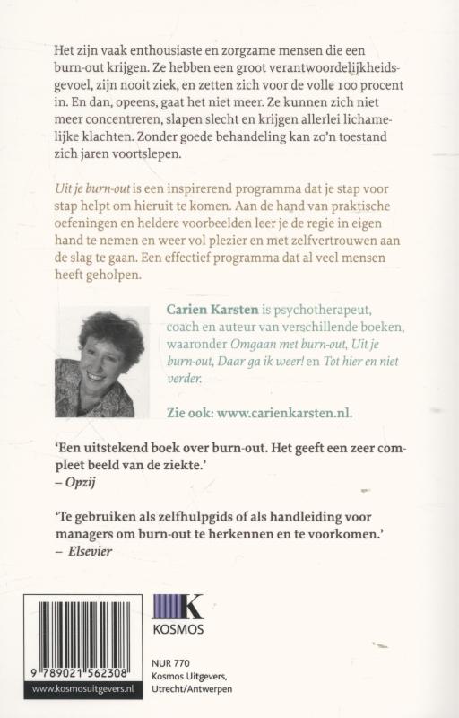 Achterkant van Uit je burnout