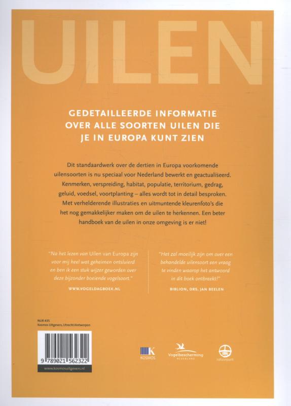 Achterkant van Uilen van Europa